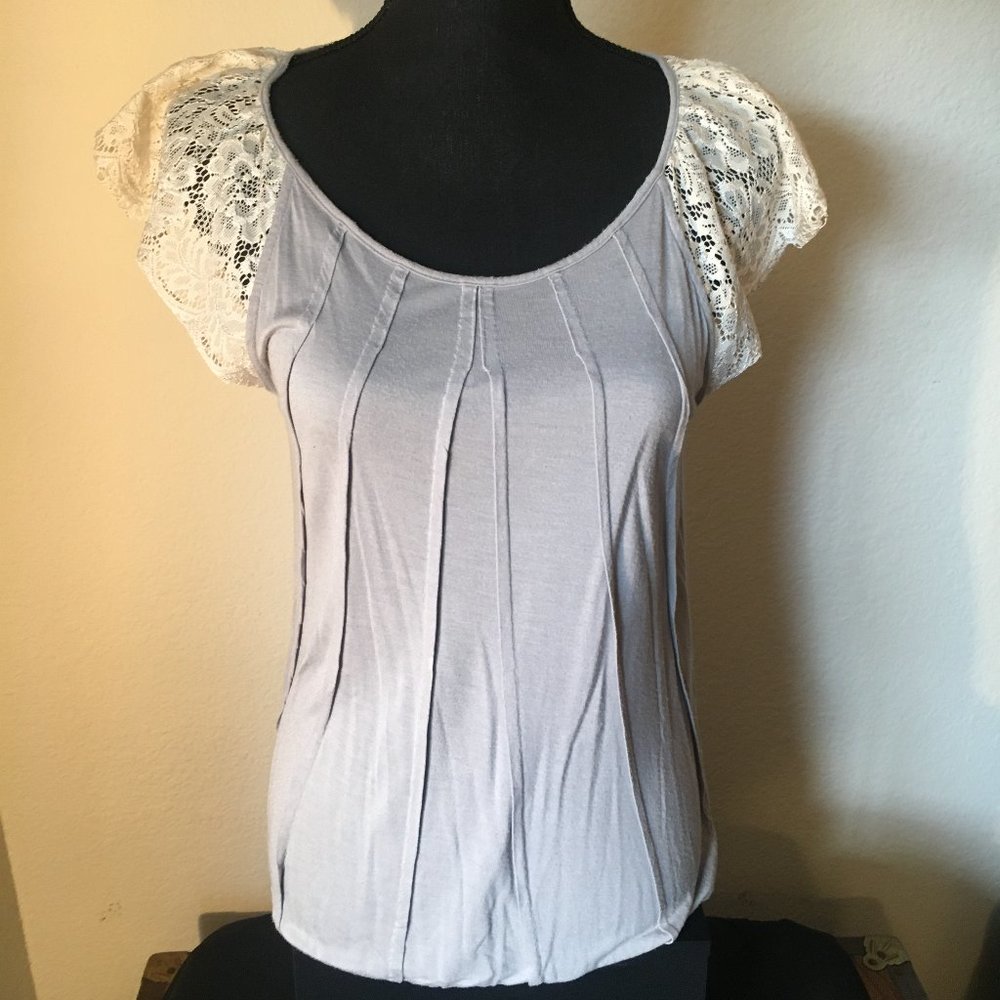 Sleeve lace cotton dress shirt